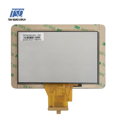 Display LCD IPS TFT de grau automotivo 4,3 polegadas 800x480 Transmissivo\