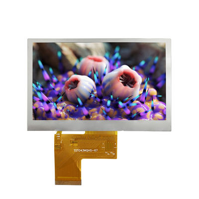 Visor LCD TFT de 4,3 polegadas com resolução de 480 x 272 e interface RGB