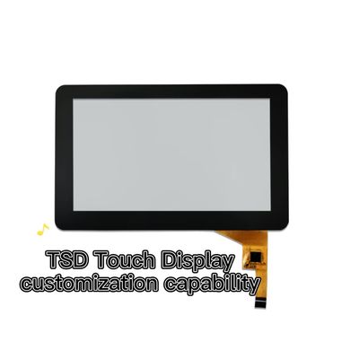 relação capacitiva do écran sensível 7inch Coverglass 0.7mm I2C de 800x480 Tft