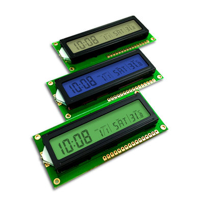 Módulos do LCD do caráter do diodo emissor de luz de YG, cor do luminoso do verde da exposição 16x2 de 5V lcd