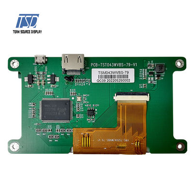 Polegada ST7262E43 da exposição 4,3 de TFT LCD da definição da relação 800x480 de HDMI