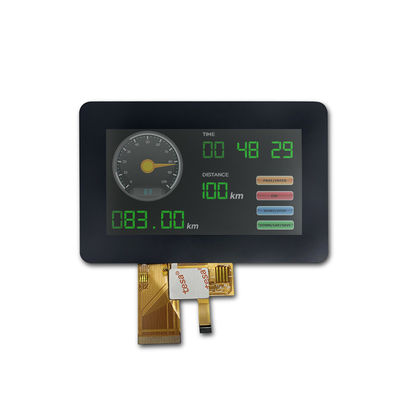 480x272 tela sensível ao toque de 4,3 polegadas medidores de motocicleta Ips Tft LCD módulo 16 LEDs 800Cd/M2