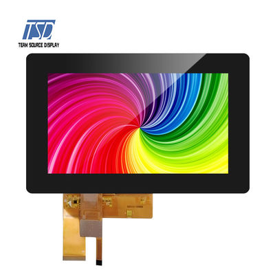 Módulo de exibição TSD LCD padrão TSD 7 polegadas 450 Nits 800 x 480 RGB com painel de toque