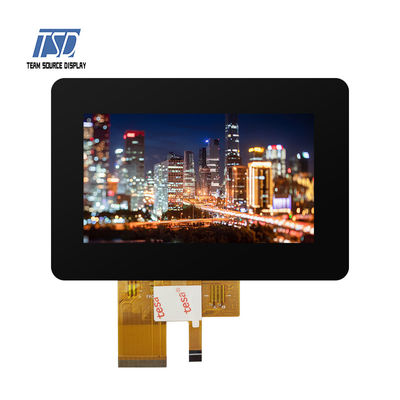 Módulo RGB 24bits da exposição de TFT LCD do vidro de 4,3 IPS da definição da polegada 800*480