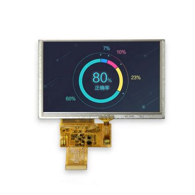 Vendas quentes 800x480 tela de TFT LCD de 5,0 polegadas painel do TN de 12 horas antiofuscante para a aplicação industrial